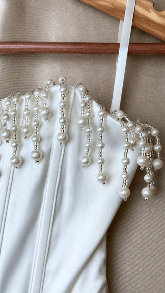 Pearl Bust Corset Dress - TRÈS FOU OR SOMETHING