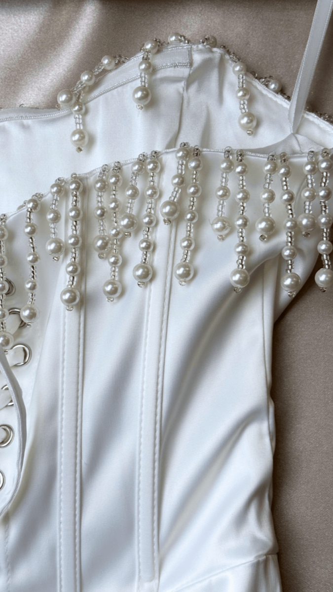 Pearl Bust Corset Dress - TRÈS FOU OR SOMETHING