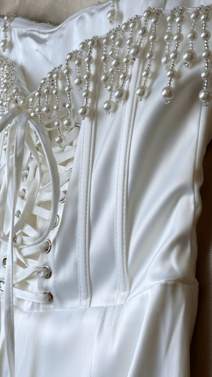 Pearl Bust Corset Dress - TRÈS FOU OR SOMETHING