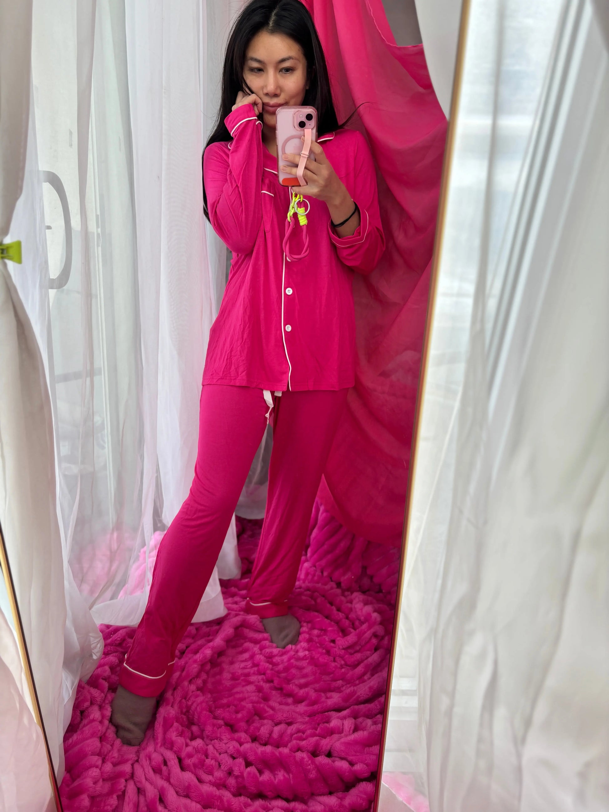 In The Moodal Fushia Pajama Set Tres Fou Or Something