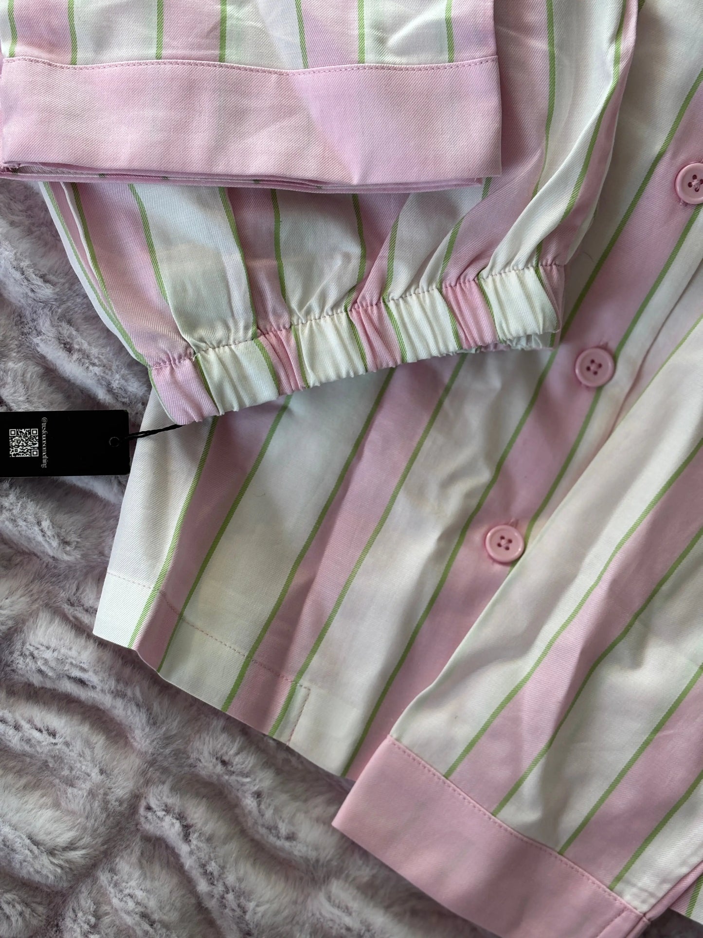 Foxy Cotton Pink Stripes Pajama Set Tres Fou Or Something