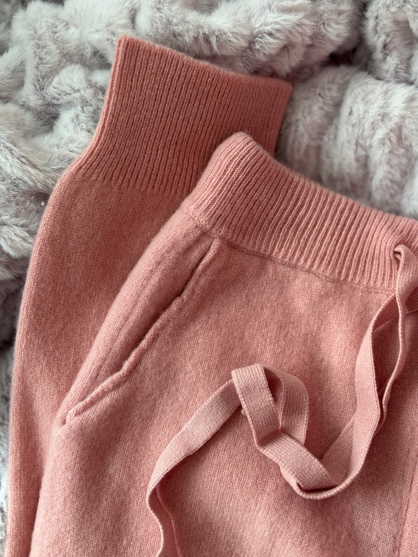 Woolly Luxe Pink Sweatpants