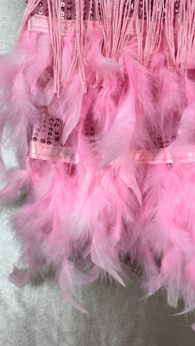Pink Feathers Stage Presence Dress - TRÈS FOU OR SOMETHING