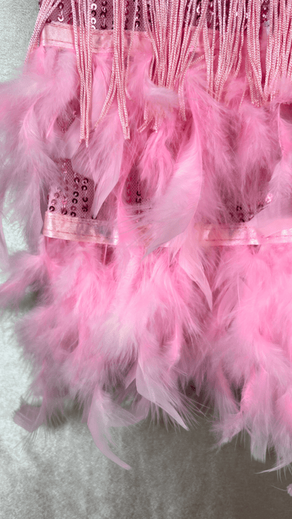 Pink Feathers Stage Presence Dress - TRÈS FOU OR SOMETHING